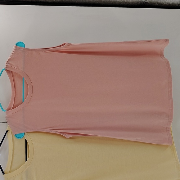 Sleeveless Yellow and Pink Women's Tops - Picture 3 of 6